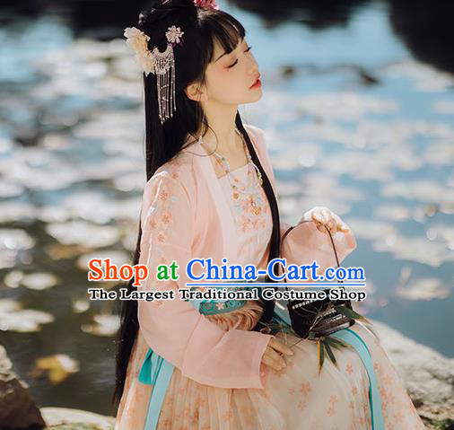 China Traditional Song Dynasty Palace Princess Embroidered Costumes Ancient Court Infanta Historical Clothing