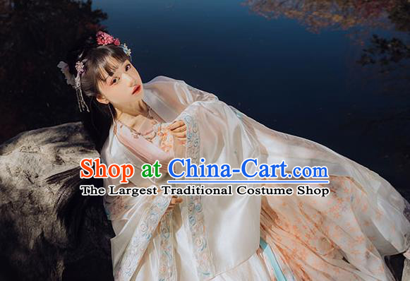 China Traditional Song Dynasty Palace Princess Embroidered Costumes Ancient Court Infanta Historical Clothing