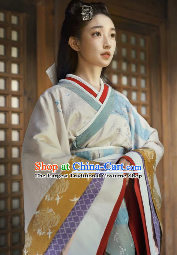 China Ancient Royal Princess Hanfu Dress Clothing Traditional Han Dynasty Palace Beauty Historical Costumes