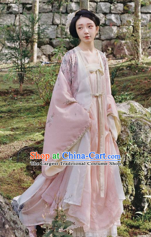 China Traditional Tang Dynasty Imperial Concubine Historical Costumes Ancient Palace Beauty Hanfu Clothing