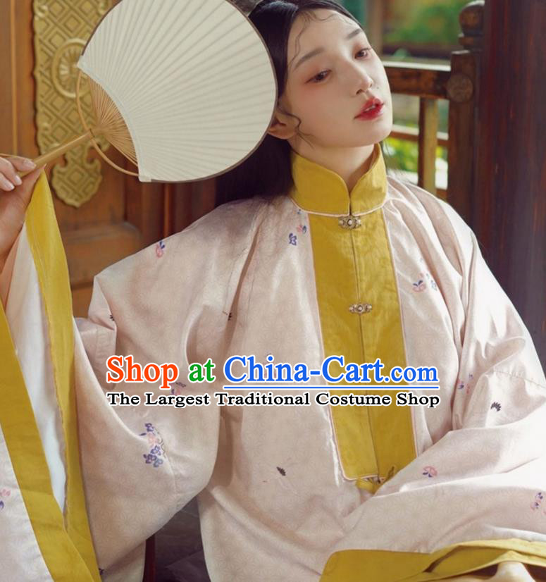 Traditional China Ming Dynasty Palace Princess Historical Costumes Ancient Court Beauty Embroidered Hanfu Clothing