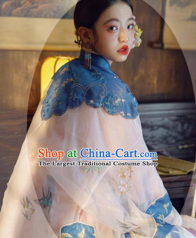 China Qing Dynasty Imperial Concubine Historical Costumes Ancient Court Woman Embroidered Clothing