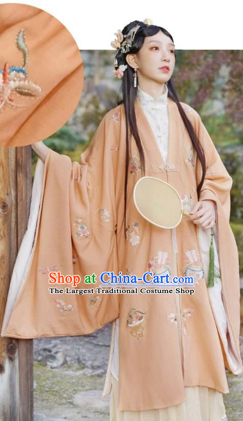 China Ancient Palace Princess Embroidered Hanfu Dress Apparels Traditional Ming Dynasty Noble Woman Historical Clothing