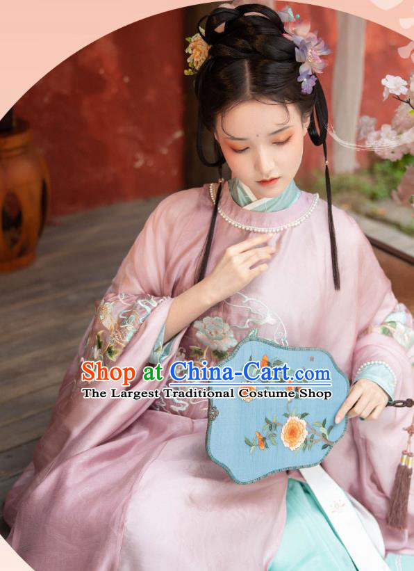 China Ancient Royal Infanta Embroidered Hanfu Garment Traditional Ming Dynasty Nobility Lady Historical Clothing