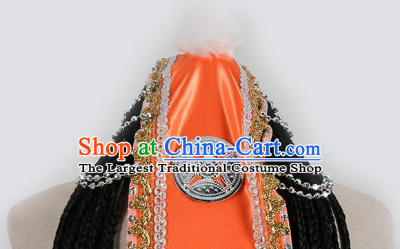 China Traditional Tibetan Ethnic Folk Dance Clothing Zang Nationality Stage Performance Costumes
