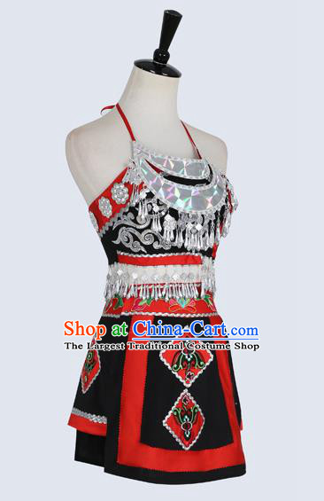 Chinese Miao Nationality Stage Performance Clothing Hmong Ethnic Folk Dance Outfits for Kids