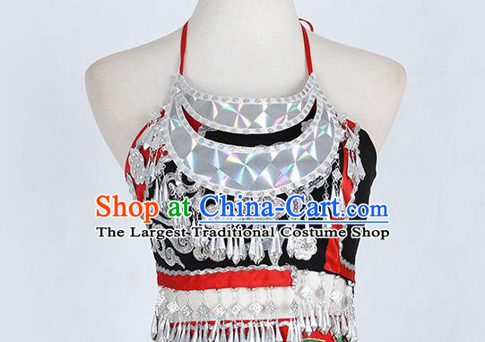Chinese Miao Nationality Stage Performance Clothing Hmong Ethnic Folk Dance Outfits for Kids