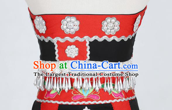 Chinese Miao Nationality Stage Performance Clothing Hmong Ethnic Folk Dance Outfits for Kids