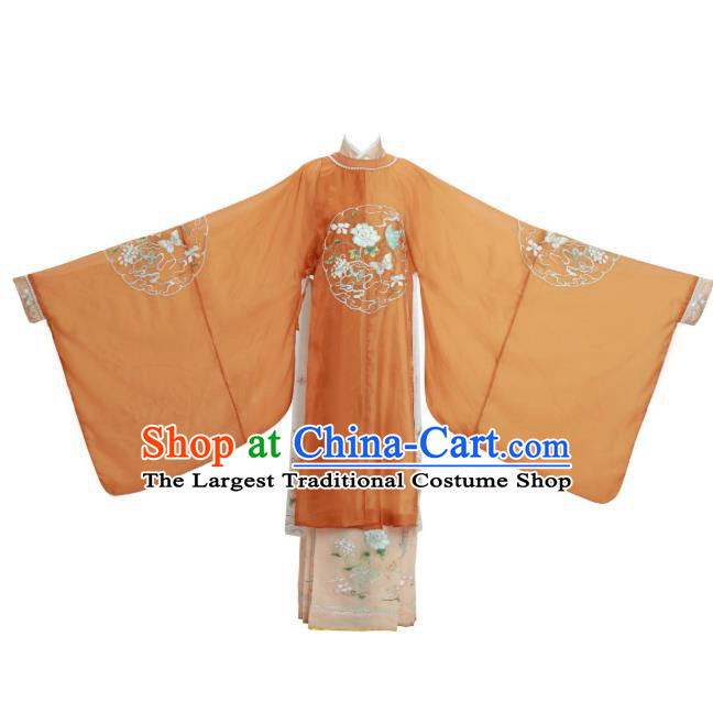 China Traditional Ming Dynasty Embroidered Historical Clothing Ancient Noble Lady Hanfu Dress Apparels