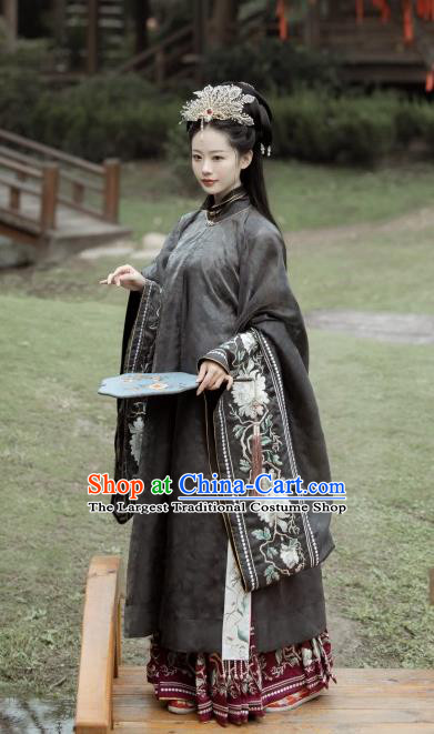 China Ancient Royal Princess Hanfu Dress Apparels Traditional Ming Dynasty Court Woman Historical Clothing