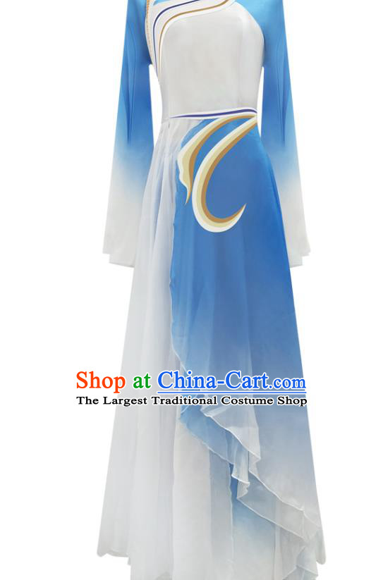 Chinese Beijing Opera Dance Blue Dress Classical Dance Stage Performance Clothing