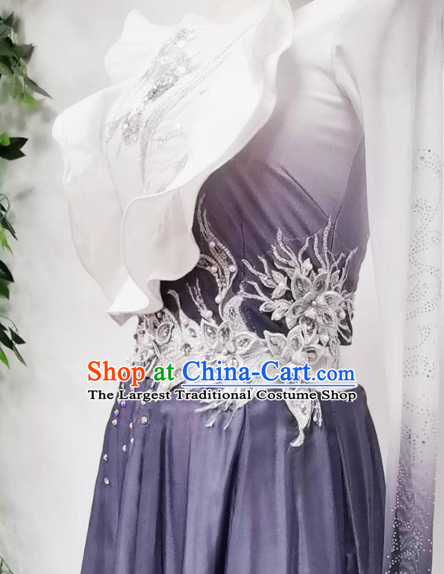 Chinese Group Dance Beauty Dance Performance Clothing Classical Dance Performance Grey Dress