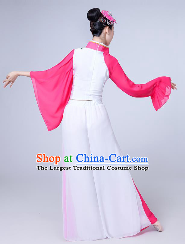 China Spring Festival Gala Yangko Dance Embroidered Peony Outfits Folk Dance Clothing Fan Dance Costume