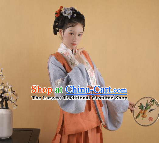 China Ancient Palace Lady Hanfu Garment Traditional Ming Dynasty Noble Woman Historical Clothing