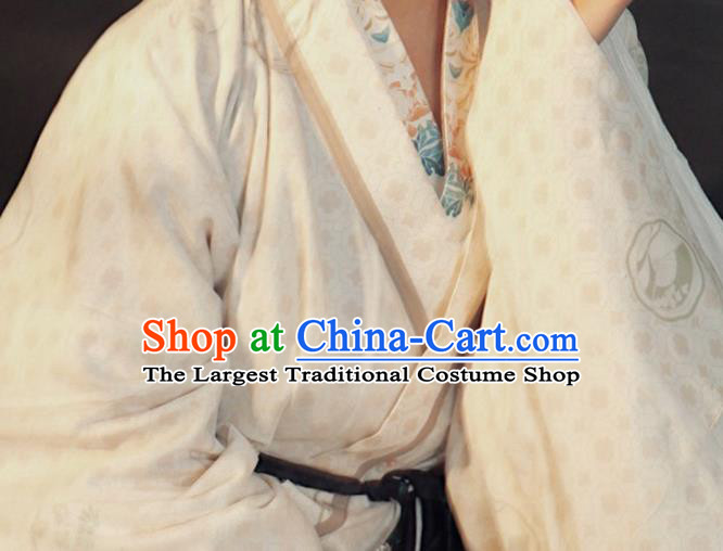 China Traditional Jin Dynasty Swordsman Historical Clothing Ancient Palace Princess White Hanfu Dress