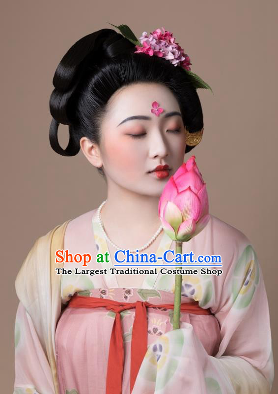 Traditional China Tang Dynasty Royal Princess Historical Clothing Ancient Palace Infanta Hanfu Dress