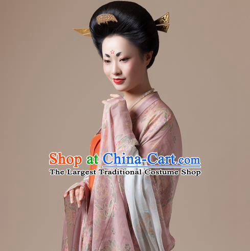 China Ancient Imperial Consort Hanfu Dress Traditional Tang Dynasty Court Beauty Historical Clothing for Women