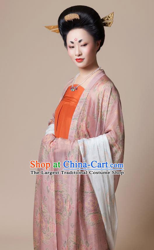 China Ancient Imperial Consort Hanfu Dress Traditional Tang Dynasty Court Beauty Historical Clothing for Women