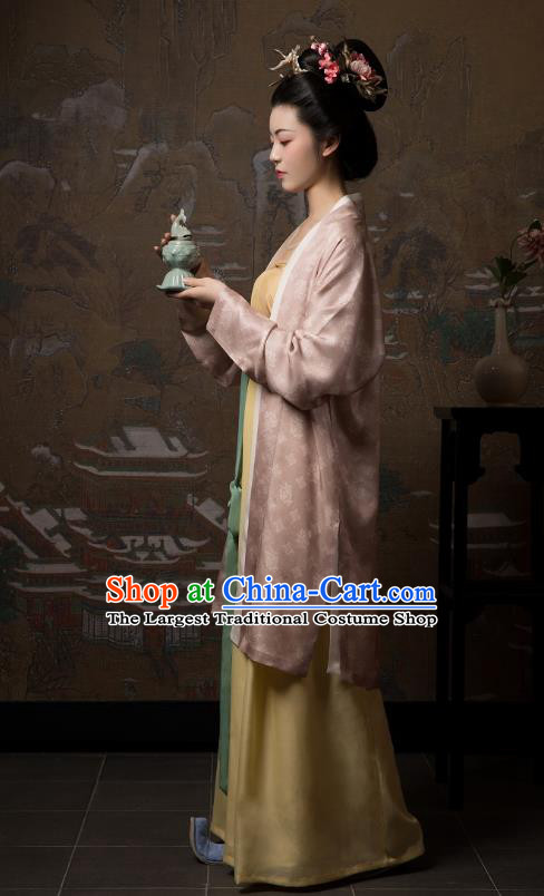 China Ancient Nobility Women Hanfu Clothing Traditional Song Dynasty Countess Replica Costumes