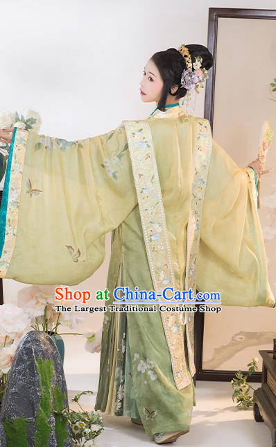 China Ancient Imperial Concubine Embroidered Hanfu Clothing Traditional Song Dynasty Court Woman Replica Costumes