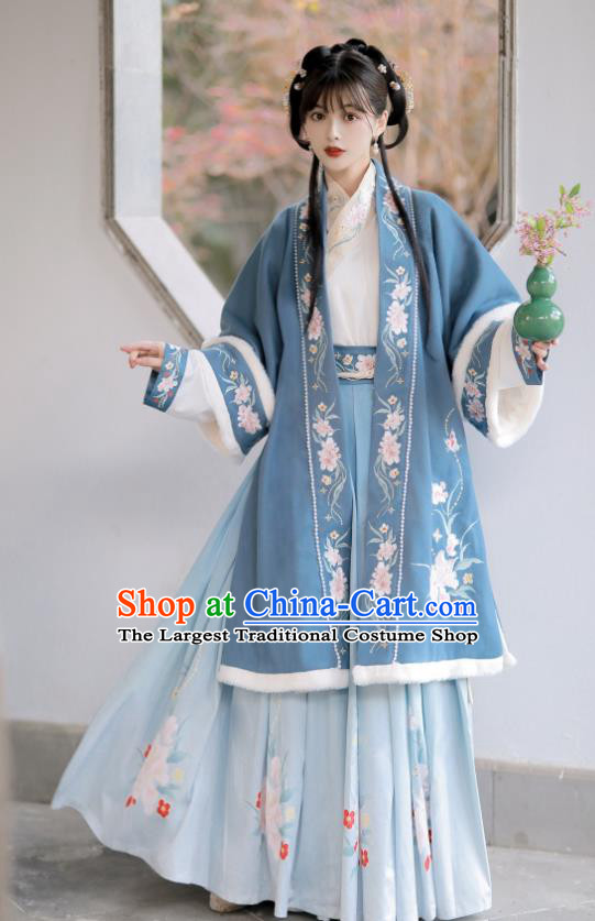 China Ancient Country Lady Hanfu Clothing Traditional Ming Dynasty Young Beauty Costumes Full Set