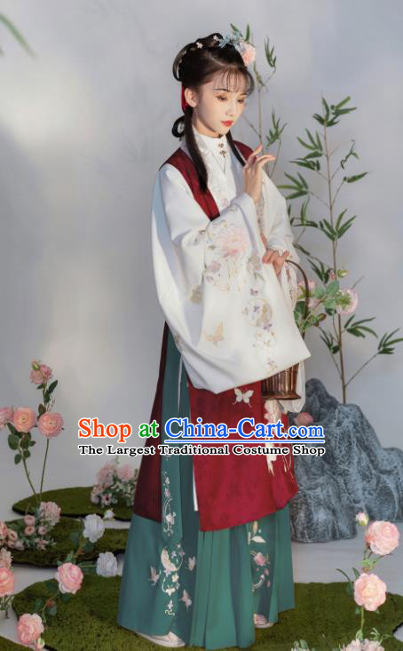 China Traditional Ming Dynasty Noble Lady Historical Costumes Ancient Princess Hanfu Dress Complete Set