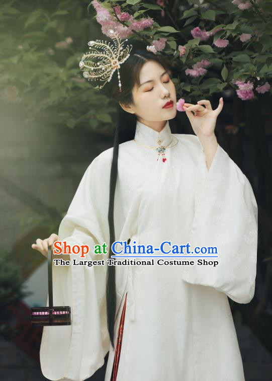 Traditional China Ming Dynasty Historical Clothing Ancient Patrician Mistress Costumes Complete Set