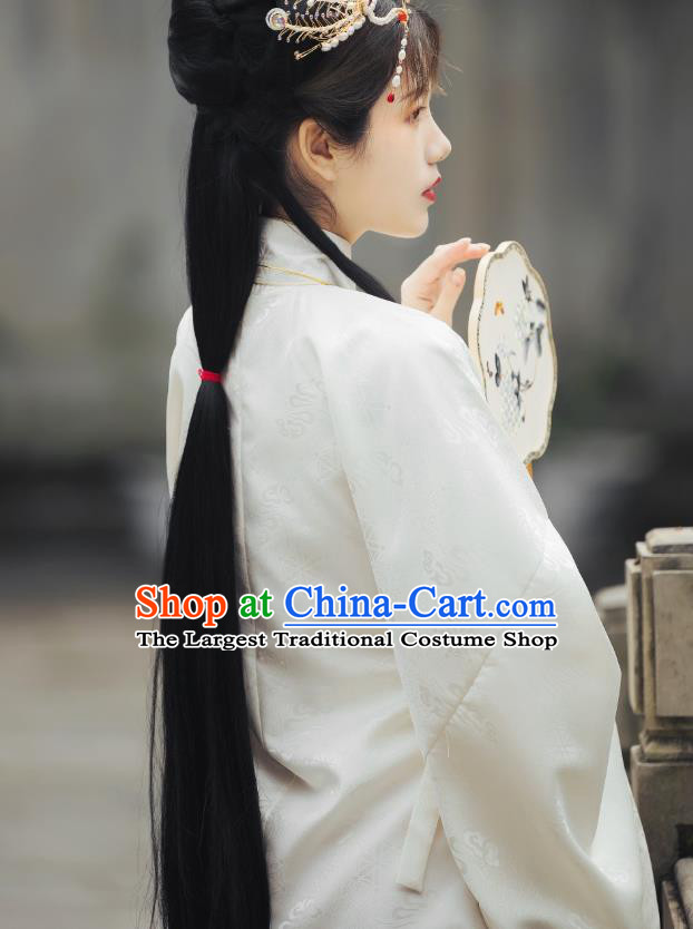 Traditional China Ming Dynasty Historical Clothing Ancient Patrician Mistress Costumes Complete Set