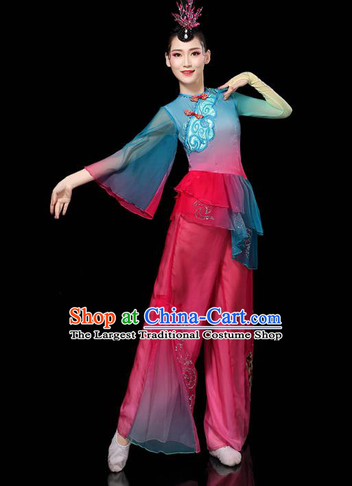 China Yangko Group Dance Clothing Traditional Fan Dance Costume Folk Dance Performance Outfits