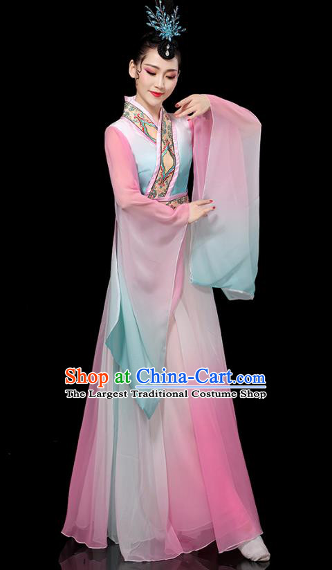 Chinese Umbrella Dance Clothing Classical Dance Wide Sleeve Dress Traditional Stage Performance Uniforms