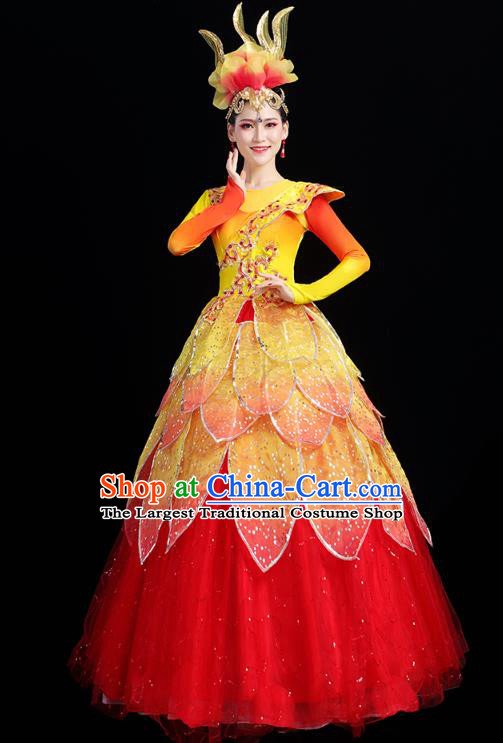 China Spring Festival Gala Opening Dance Dress Woman Modern Dance Flower Dance Clothing