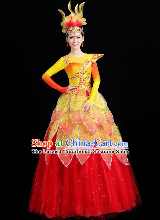 China Spring Festival Gala Opening Dance Dress Woman Modern Dance Flower Dance Clothing
