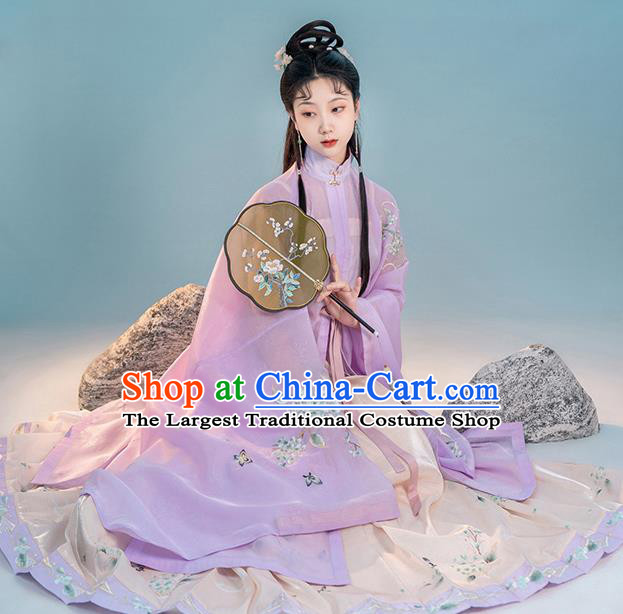 China Ancient Princess Costumes Traditional Ming Dynasty Young Beauty Hanfu Clothing