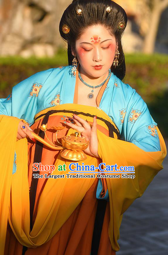 China Traditional Tang Dynasty Court Woman Clothing Ancient Palace Lady Hanfu Dress Costumes