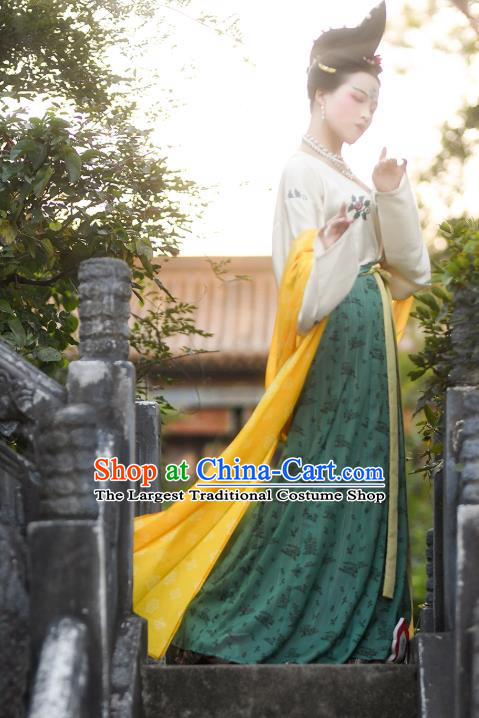 Traditional China Tang Dynasty Court Lady Historical Costumes Ancient Imperial Consort Hanfu Dress