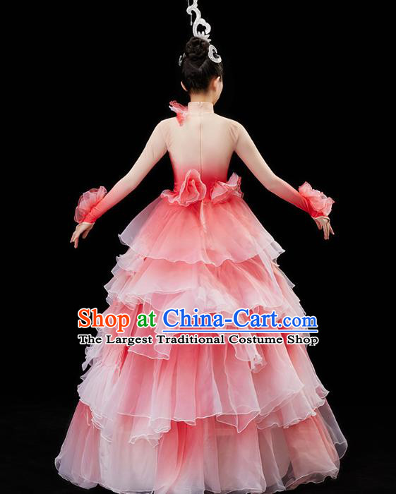 Chinese Flower Dance Modern Dance Costume Traditional Spring Festival Gala Opening Dance Group Dance Red Dress