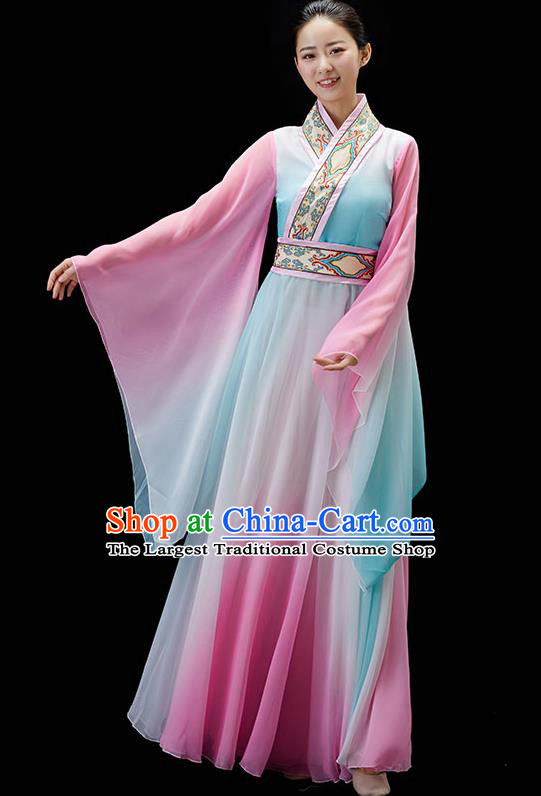 China Classical Dance Dress Traditional Umbrella Dance Garment Solo Dance Clothing