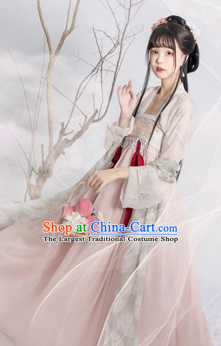 Traditional China Tang Dynasty Princess Historical Clothing Ancient Palace Lady Hanfu Dress Garment