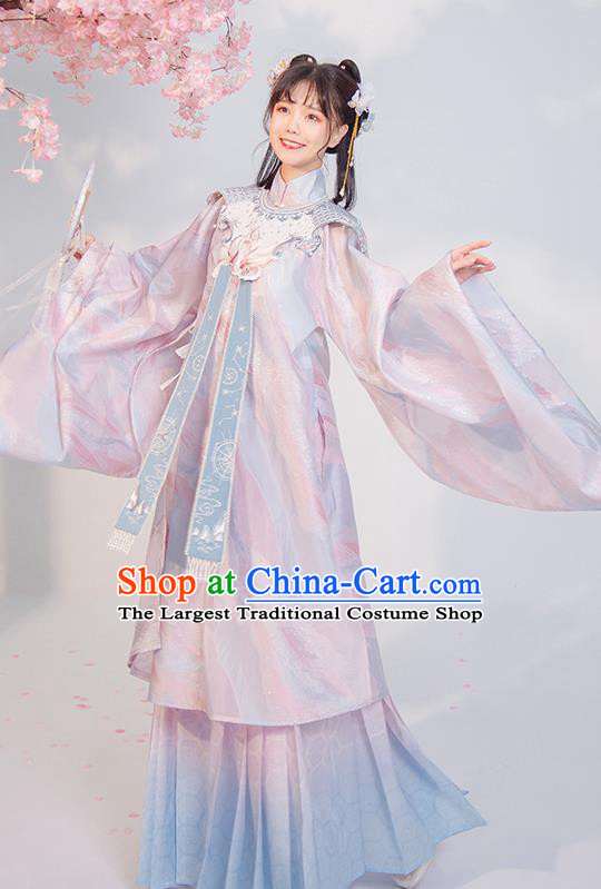 Traditional China Ancient Fairy Princess Hanfu Dress Ming Dynasty Noble Lady Historical Clothing Complete Set