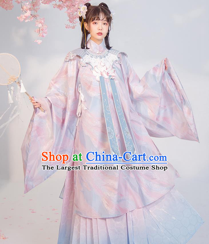 Traditional China Ancient Fairy Princess Hanfu Dress Ming Dynasty Noble Lady Historical Clothing Complete Set