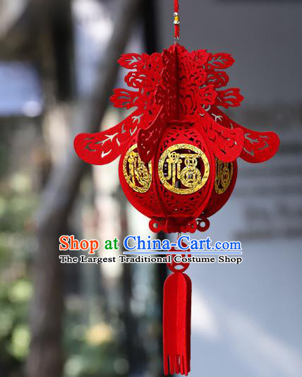 China Handmade Hanging Lamp Traditional Spring Festival Red Lantern New Year Decoration