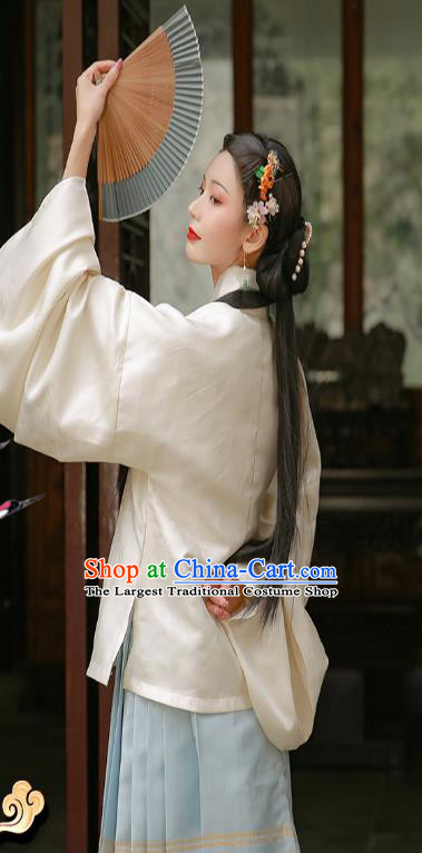 China Ancient Patrician Woman Hanfu Dress Traditional Ming Dynasty Noble Lady Historical Clothing