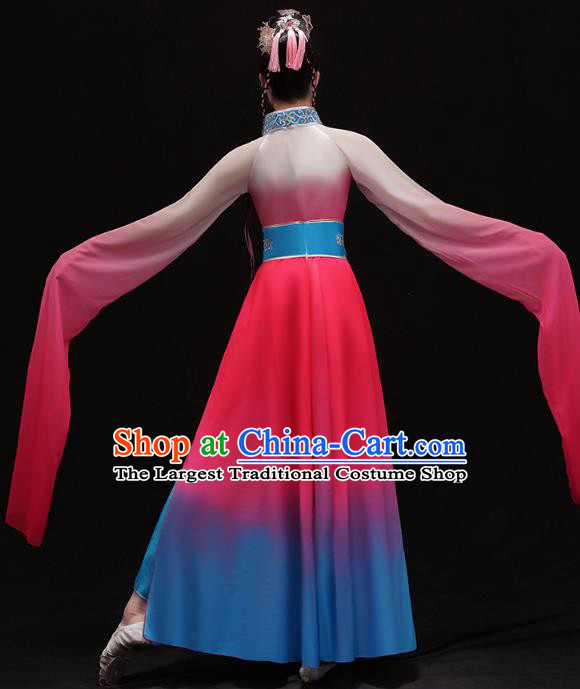 Chinese Classical Dance Jinghong Clothing Umbrella Dance Outfits Traditional Water Sleeve Dance Dress