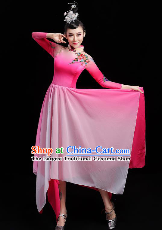 China Spring Festival Gala Opening Dance Costume Modern Dance Clothing Stage Performance Rosy Dress