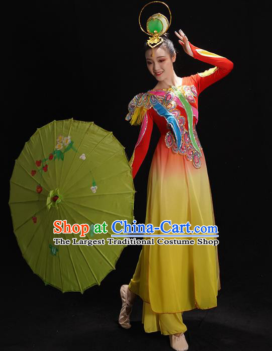 China Yangko Dance Red Uniforms Drum Dance Clothing Folk Dance Costume