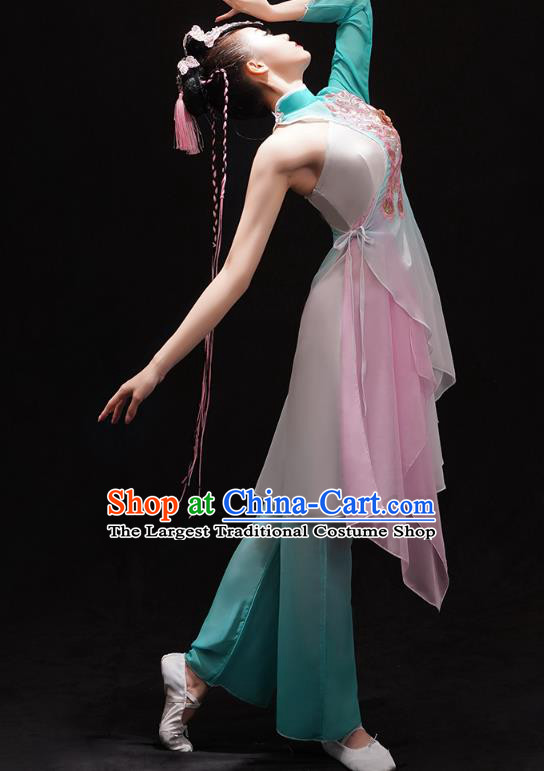 Chinese Jiangnan Umbrella Dance Outfits Classical Dance Clothing Traditional Woman Solo Dance Dress