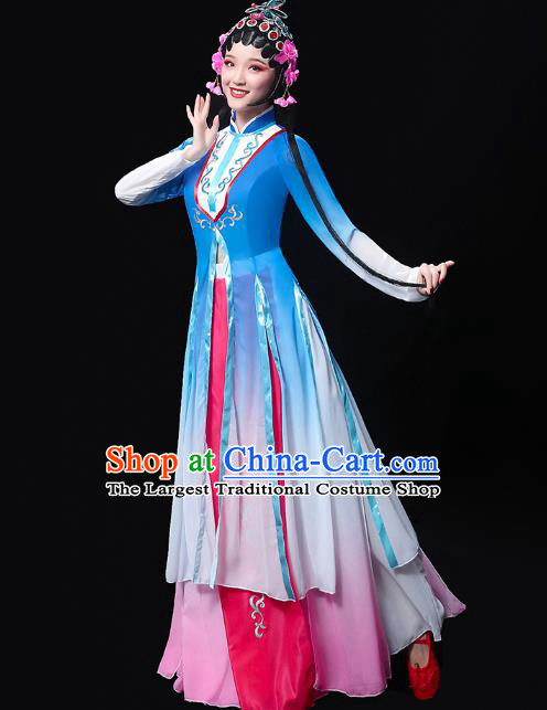 Chinese Classical Dance Clothing Beauty Dance Blue Dress Traditional Peking Opera Performance Costumes