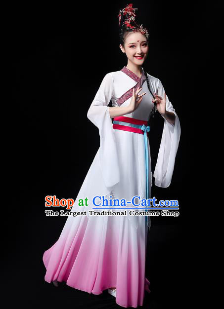 Chinese Umbrella Dance Performance Dress Traditional Fan Dance Outfits Classical Dance Fairy Clothing