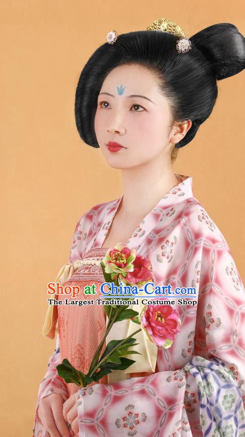 China Traditional Hanfu Dress Clothing Ancient Tang Dynasty Noble Beauty Historical Costumes