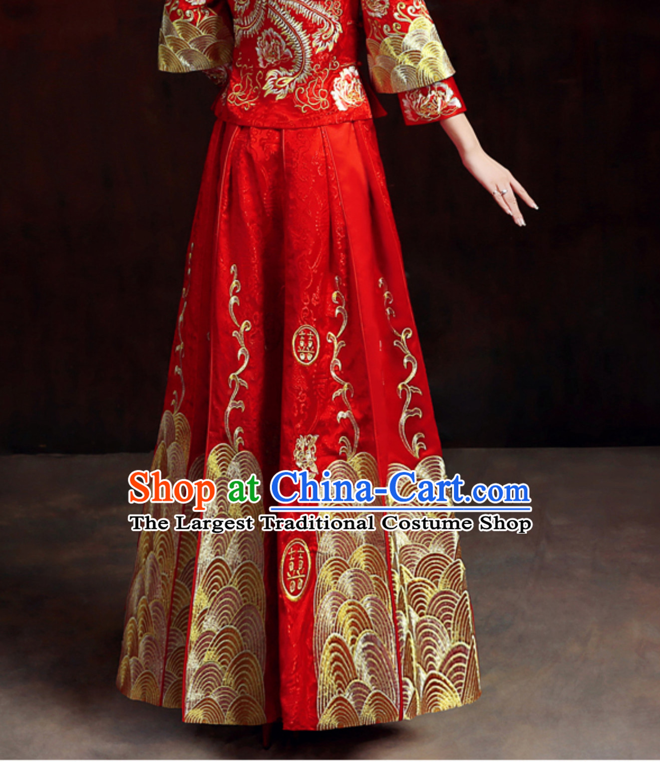 Top Chinese Classical Embroidered Phoenix Wedding Dresses